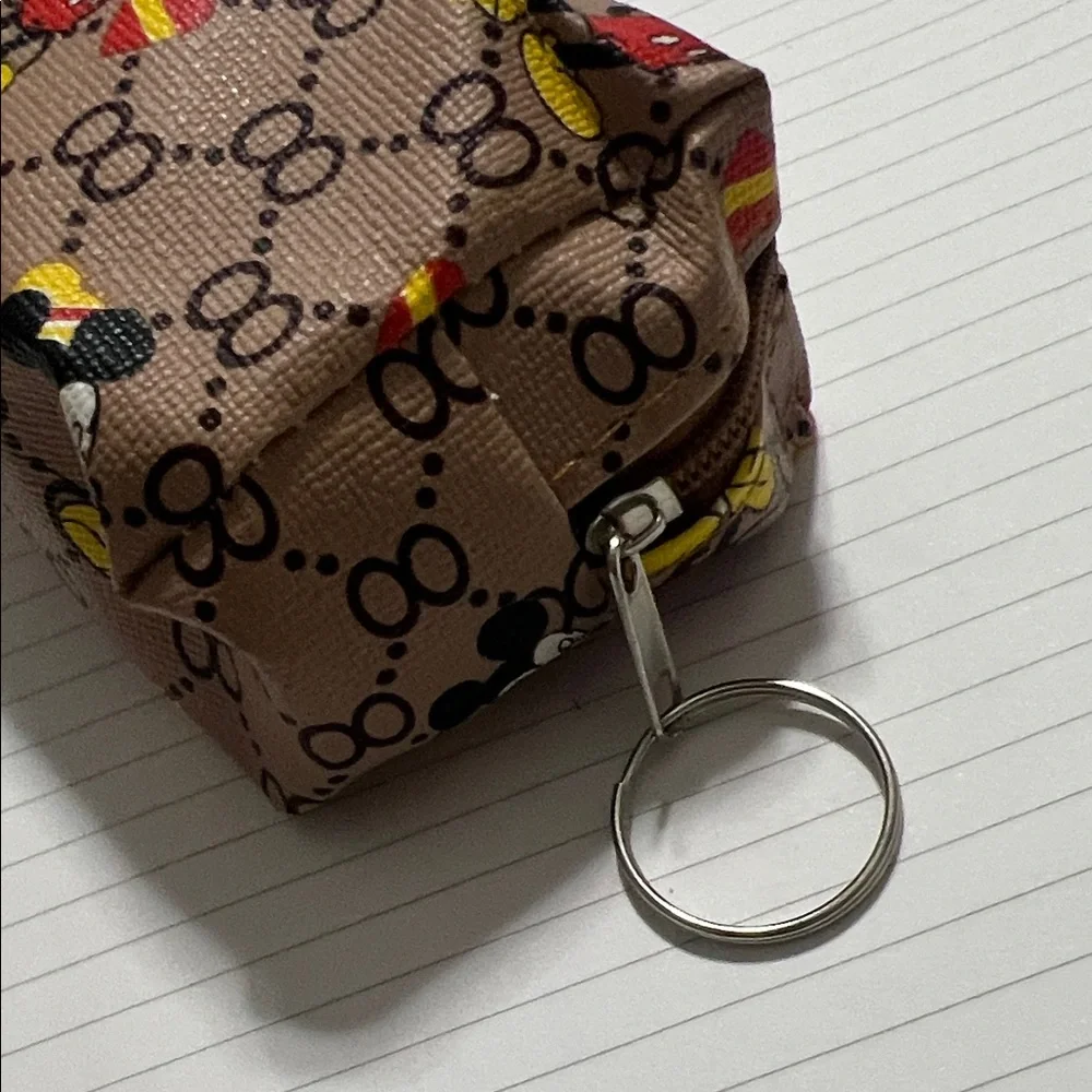 Mickey Mouse Brown Keychain Pouch